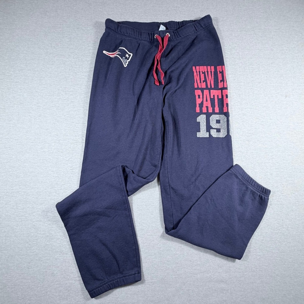 NFL New England Patriots Sweatpants Navy Blue Joggers Women Small 1960 Logo